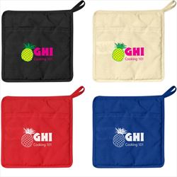 HH9001 Quilted Cotton Canvas Pot Holder With Custom Imprint